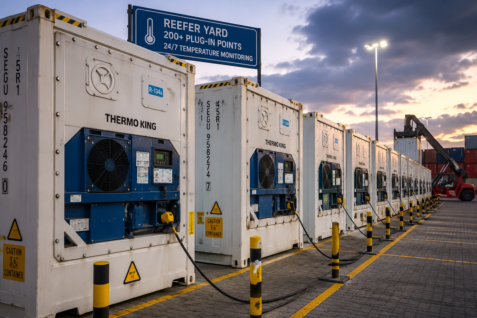 Reefer container yard